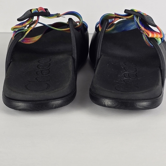 Chaco Women's CHILLOS Slide Sandal, Dark Tie Dye Slip On Adjustable Strap Size 6 - Picture 5 of 10